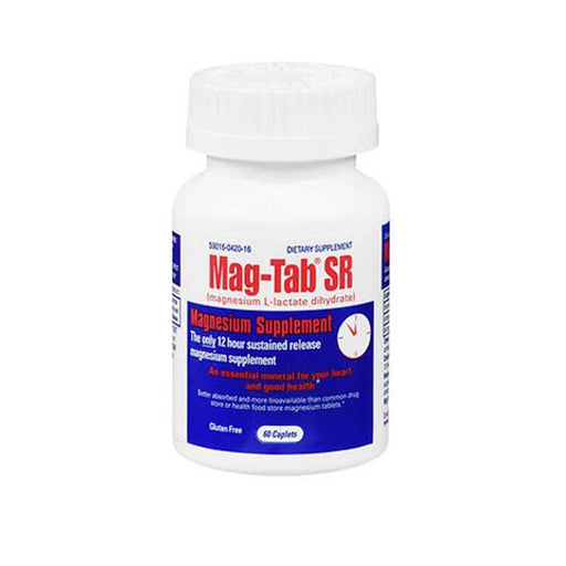 Mag-Tab Mag-Tab SR Magnesium Supplement - 60 Caplets Vitamins & Supplements White Smoke