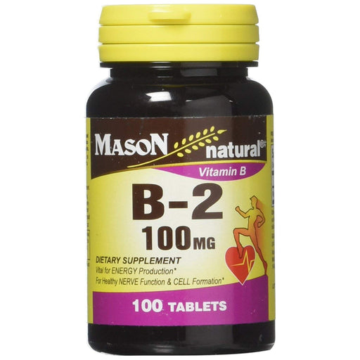 Mason Natural Mason Natural Vitamin B-2 (Riboflavin) – 100 mg Tablets Vitamins & Supplements White Smoke