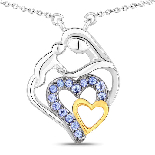 Bids.com 0.28 Carat Genuine Tanzanite .925 Sterling Silver Pendant Pendants White Smoke size 18.00