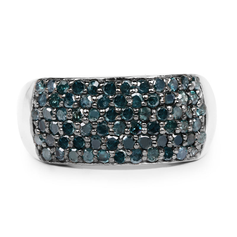 Bids.com 1.17 Carat Genuine Blue Diamond .925 Sterling Silver Ring Rings Dark Slate Gray size 7.00,size 6.00,size 8.00,size 9.00
