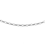 Bids.com 3.2mm 14k White Gold Oval Rolo Chain Necklaces White Smoke 18 / White Gold,One / White Gold