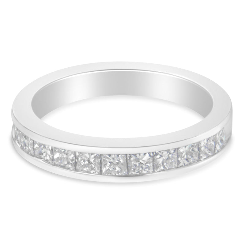 Bids.com Women's 18K White Gold Princess Cut Diamond Band Ring (1 Cttw, G-H Color, SI1-SI2 Clarity) - Size 6 Rings White Smoke 7.5 / White.Gold,7 / White.Gold,6.75 / White.Gold,6 / White.Gold