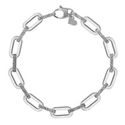 Bids.com 14k White Gold Diamante Paperclip Chain Bracelet (7.00 mm) Bracelets White Smoke 7 / White Gold