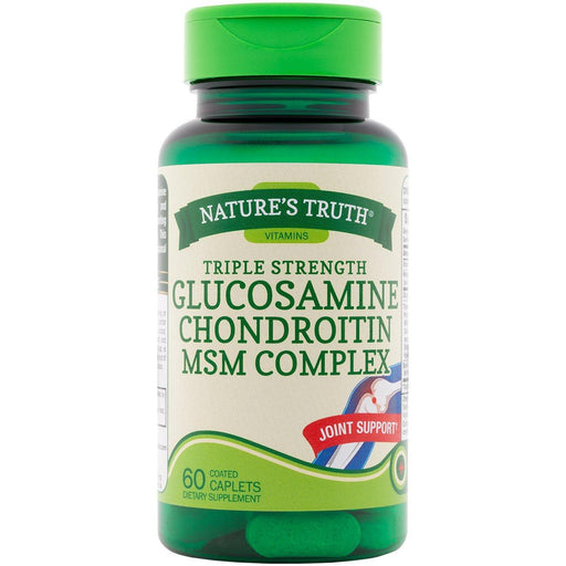 Nature's Truth Nature's Truth Triple Strength Glucosamine Chondroitin MSM & Turmeric Complex, 60 Coated Caplets Vitamins & Supplements White Smoke