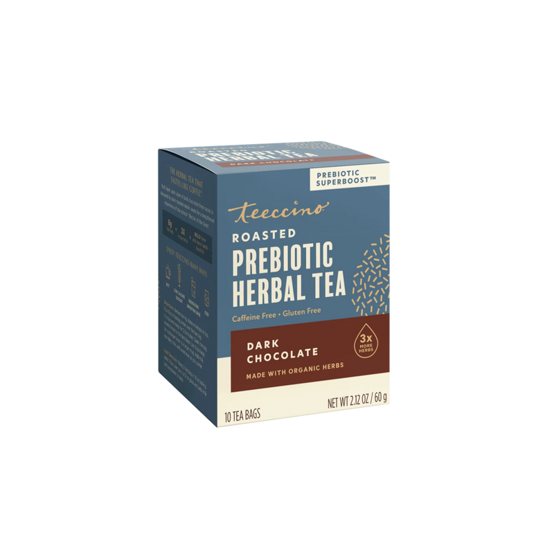 Teeccino Dark Chocolate Prebiotic SuperBoost Herbal Tea Herbal Tea Dark Slate Gray 10 tea bags