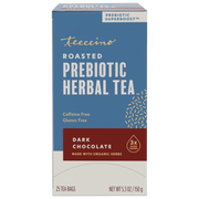 Teeccino Dark Chocolate Prebiotic SuperBoost Herbal Tea Herbal Tea Steel Blue 25 tea bags