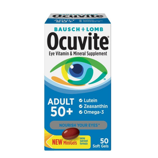 Bausch and Lomb Bausch and Lomb Ocuvite Adult 50 Plus Eye Vitamin & Mineral Supplement, Soft Gels Vitamins & Supplements Dark Cyan