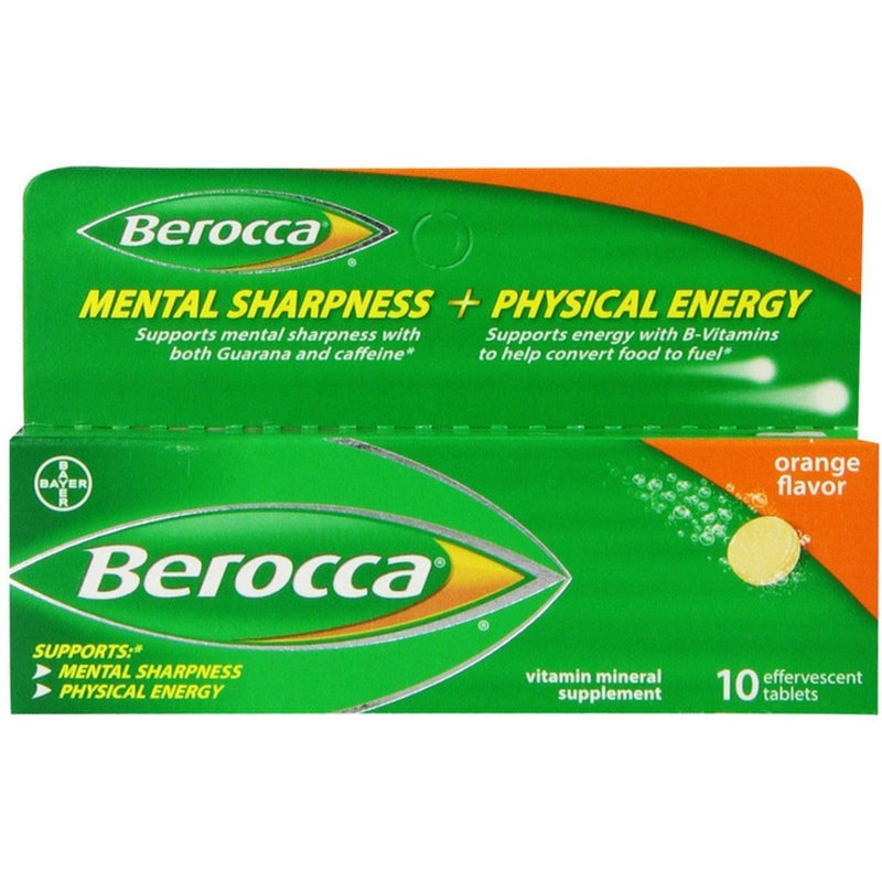 Berocca Berocca Orange Flavor Vitamin Mineral Supplement Effervescent Tablets Vitamins & Supplements Forest Green