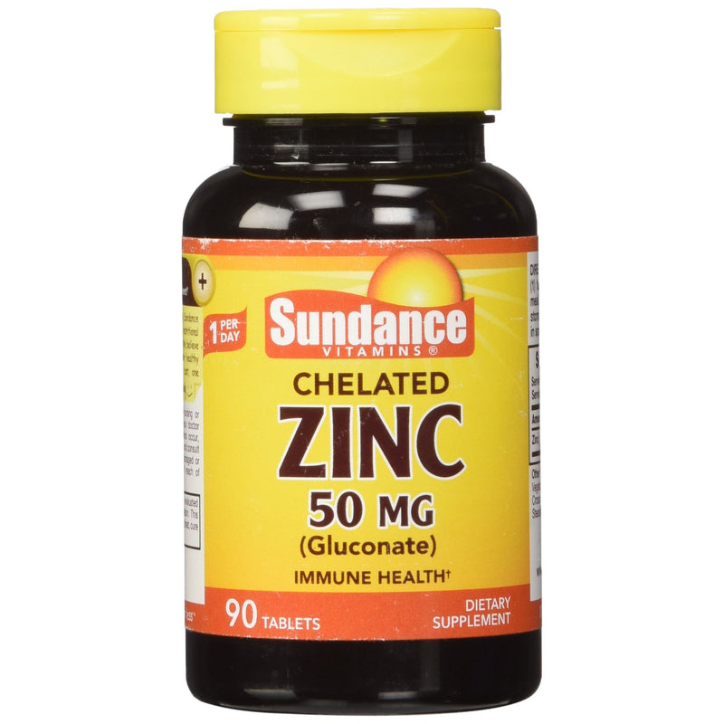 Sundance Sundance Vitamins 50 Mg Chelated Zinc Gluconate 90 Tablets Vitamins & Supplements White Smoke