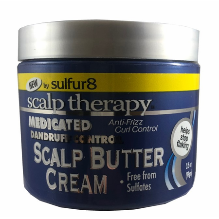 Sulfur 8 Sulfur 8 Medicated Dandruff Control Scalp Butter Cream 3.5 Oz Hair Care White Smoke