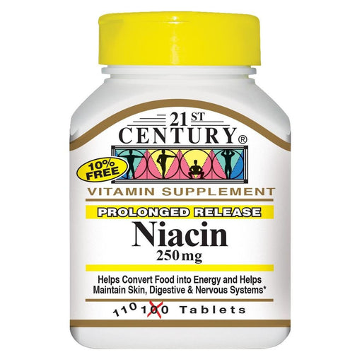 21st Century 21st Century® Niacin – Prolonged Release –  250 Mg Tablets Vitamins & Supplements White Smoke