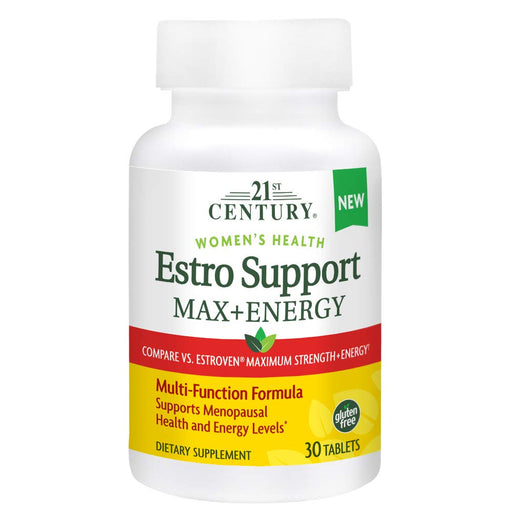 21st Century 21st Century Estro Support Max + Energy, 30 Tabs Fitness & Nutrition White Smoke