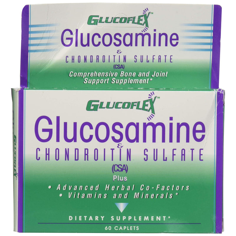 Glucoflex Glucoflex® Glucosamine & Chondroitin Sulfate – 60 Caplets Vitamins & Supplements Light Gray