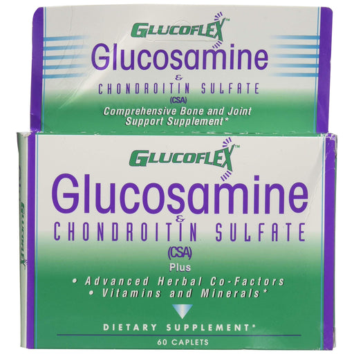 Glucoflex Glucoflex® Glucosamine & Chondroitin Sulfate – 60 Caplets Vitamins & Supplements Light Gray