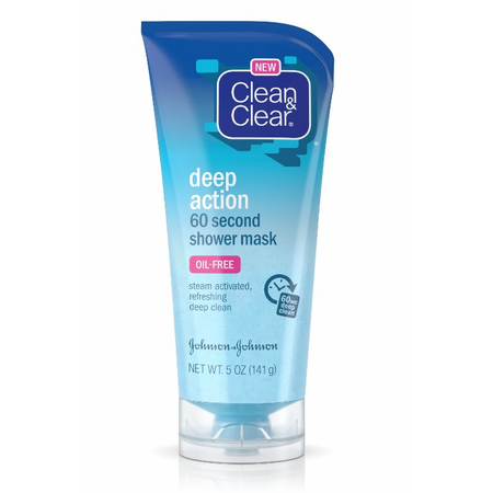 Clean & Clear Clean & Clear Shower Mask, 60 Second, Deep Action 5 Oz Skin Care White Smoke