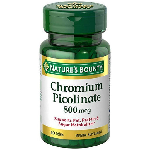 Nature's Bounty Nature's Bounty Mega Chromium Picolinate 800 Mcg Tablets Vitamins & Supplements White Smoke