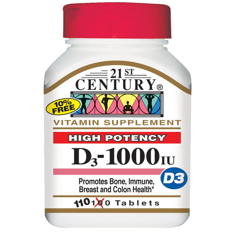 21st Century 21st Century Vitamin D3  1000 110 Ct Vitamins & Supplements White Smoke