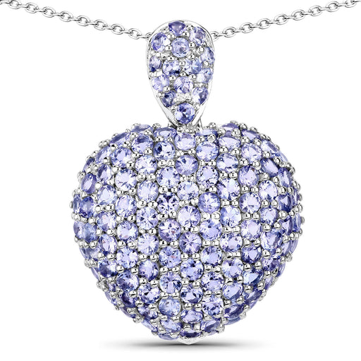 Bids.com 6.01 Carat Genuine Tanzanite .925 Sterling Silver Pendant Pendants White Smoke
