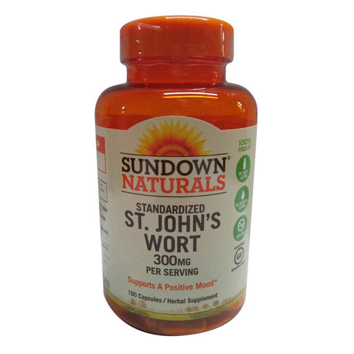 Sundown Sundown Naturals, Feeling Positive, St. John's Wort, 300 Mg, 150 Capsules Vitamins & Supplements White Smoke