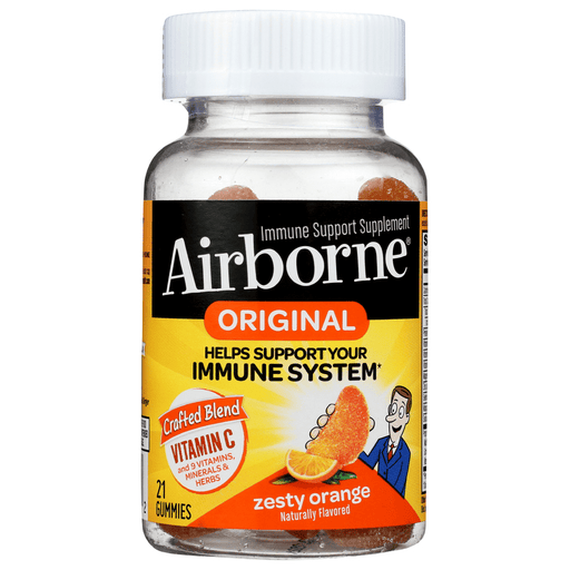 Airborne Airborne Orange Flavored Gummies, 1000mg Of Vitamin C And Minerals & Herbs Immune Support Vitamins & Supplements White Smoke