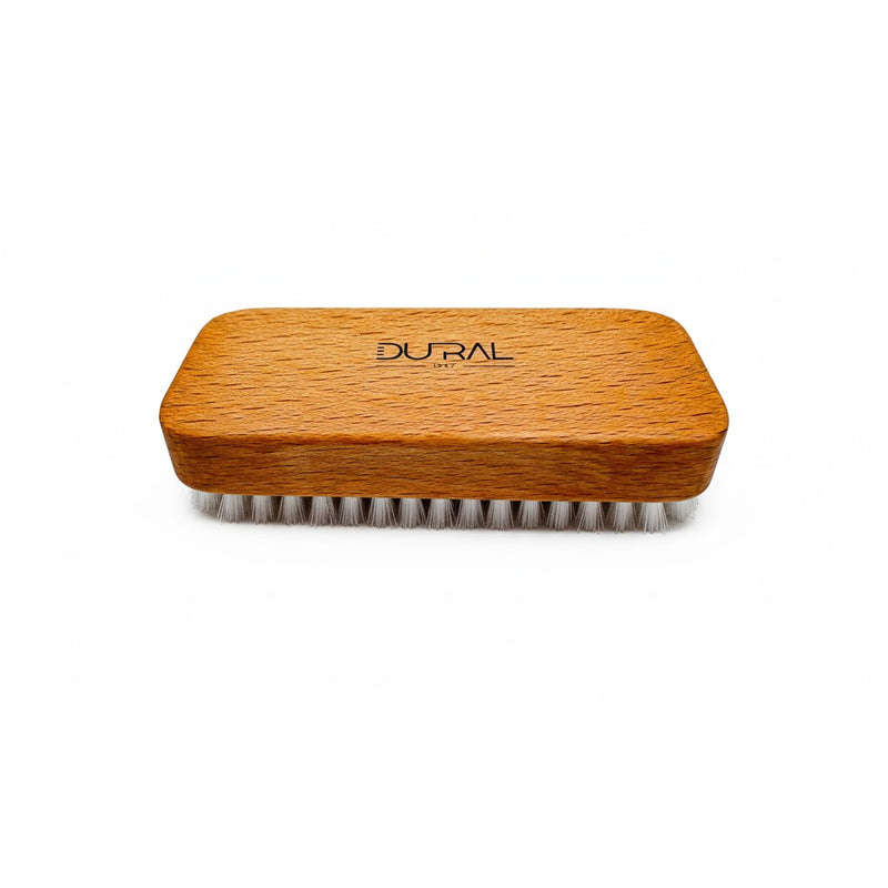Dural Dural Beech Wood Hand & Nail Brush With Short White Nylon Bristles - 6 Rows Hand & Nail Brush Sandy Brown