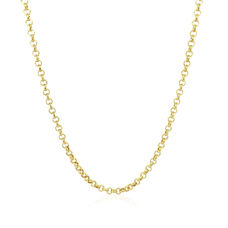 Bids.com 2.3mm 14k Yellow Gold Rolo Chain Necklaces White Smoke 16 / Yellow Gold,18 / Yellow Gold,20 / Yellow Gold,22 / Yellow Gold,24 / Yellow Gold,30 / Yellow Gold
