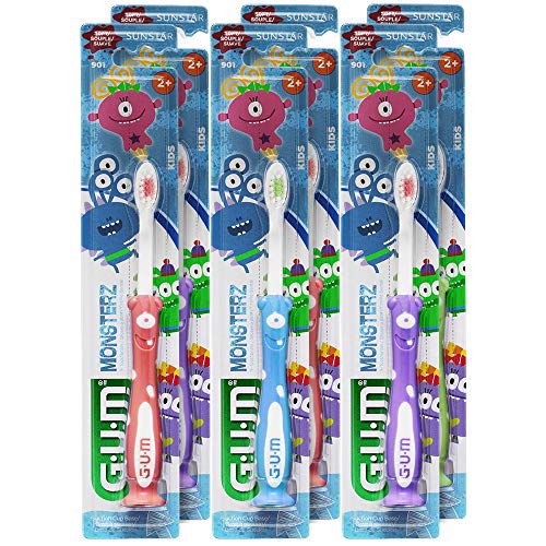 Sunstar Sunstar Gum Toothbrush Kids Monsterz Soft Toothbrushes Alice Blue