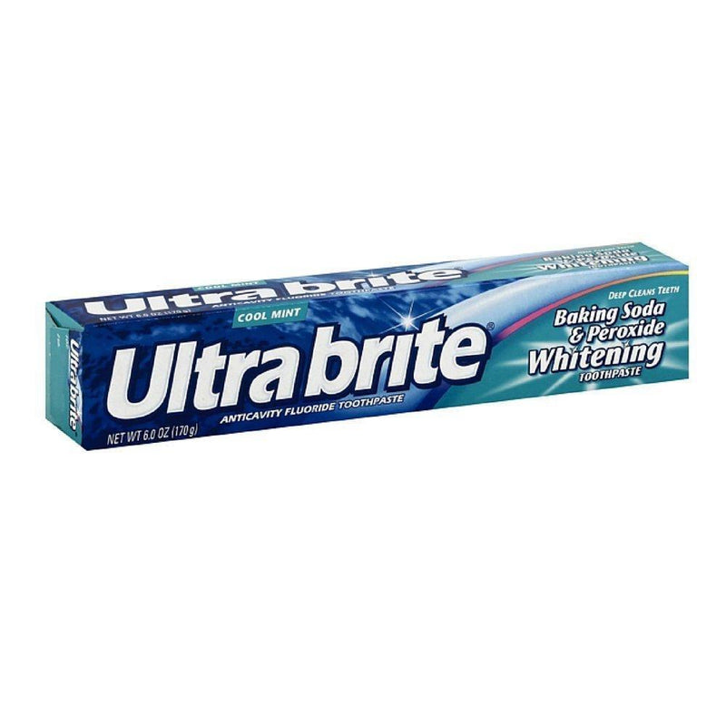 Ultra Brite Ultra Brite Toothpaste, Anticavity Fluoride, Baking Soda & Peroxide Whitening, Cool Mint 6 Oz Toothpaste White Smoke