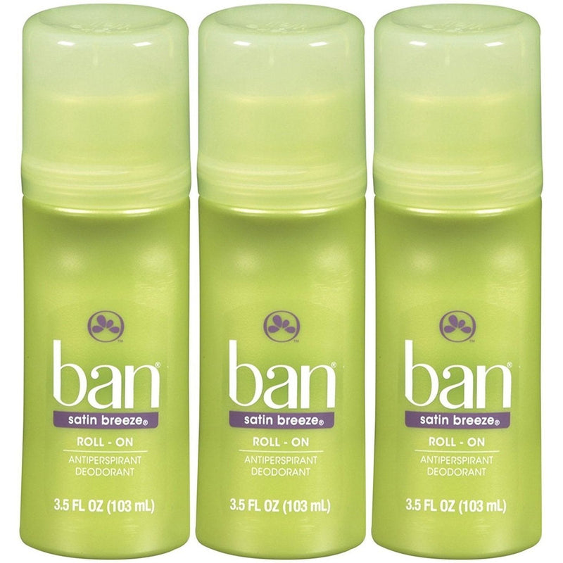 Ban Ban Roll-On Antiperspirant Deodorant, Satin Breeze - 3.5 Oz Deodorant & Anti-Perspirant Dark Khaki