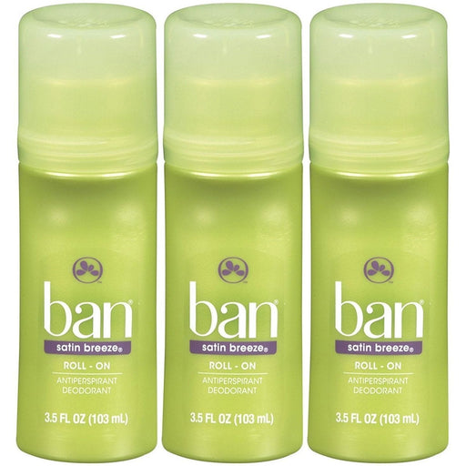 Ban Ban Roll-On Antiperspirant Deodorant, Satin Breeze - 3.5 Oz Deodorant & Anti-Perspirant Dark Khaki