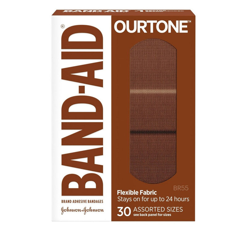 Band-Aid Band-Aid Brand OURTONE Flexible Fabric Bandages – 30 Count Medical Tape & Bandages Saddle Brown