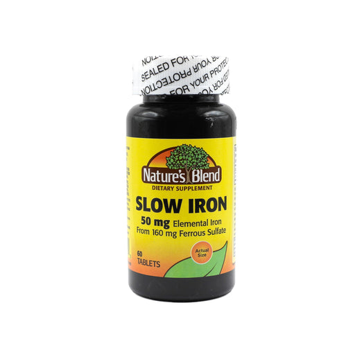 Nature's Blend Nature's Blend Slow Iron 50 Mg Tablets 60Ct Vitamins & Supplements White Smoke