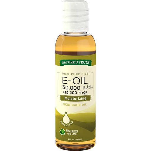 Nature's Truth Nature's Truth E-Oil Skin Care Oil Lemon Scented, 30000 IU, 4 Oz Body Oil White Smoke