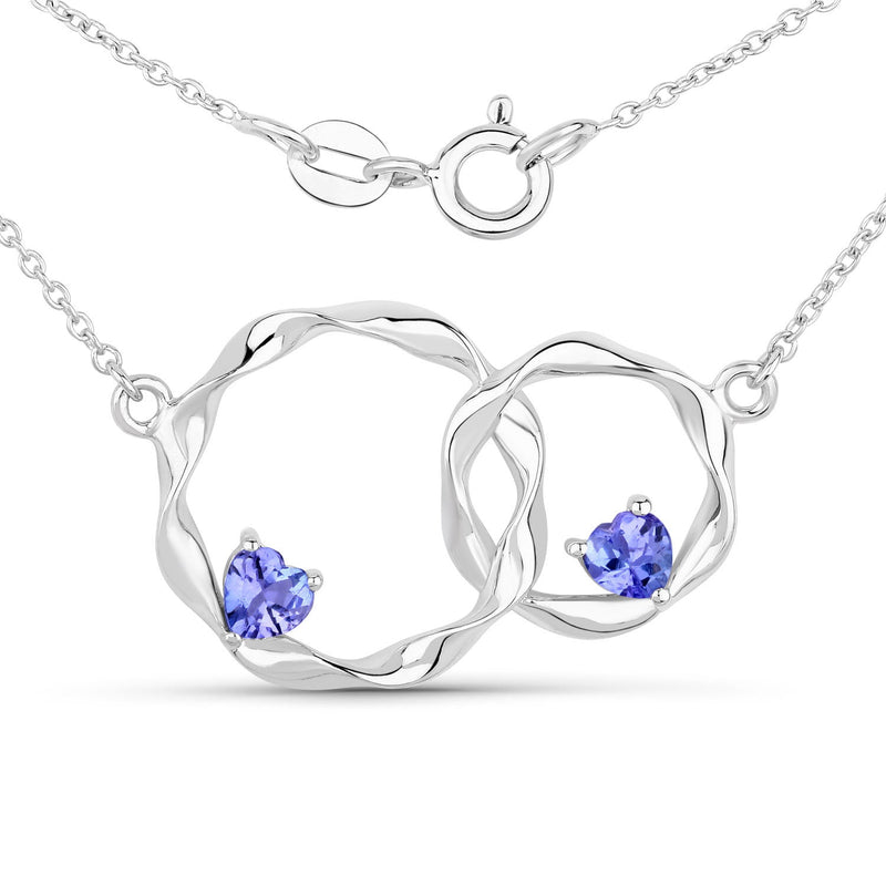 Bids.com 0.38 Carat Genuine Tanzanite .925 Sterling Silver Pendant Pendants White Smoke size 18.00