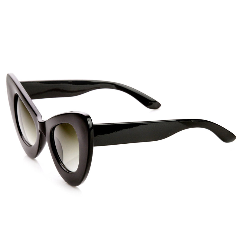 zeroUV Retro Mod Super Trendy Women's Fashion Cat Eye Sunglasses 9233 Sunglasses White Smoke Black,Tortoise,Red,White,Tortoise Grey Fade,Creme Tortoise