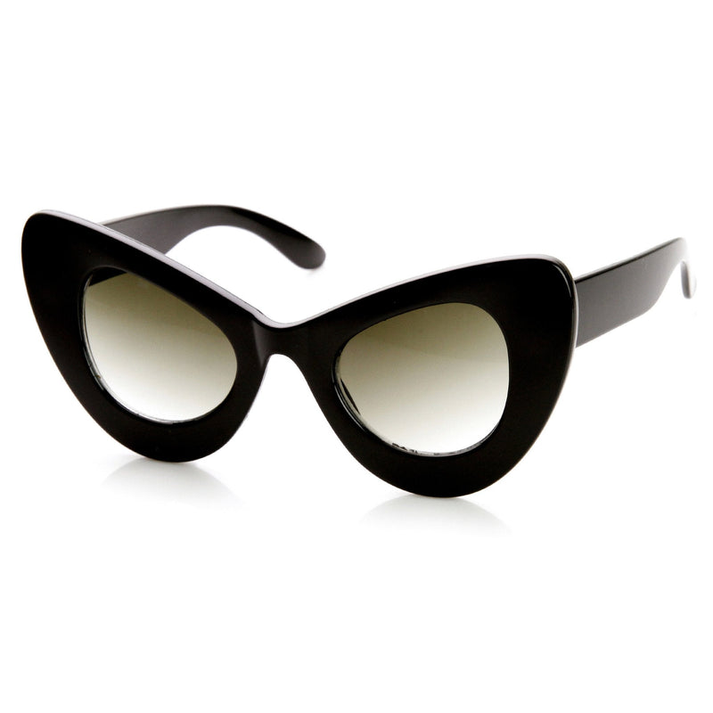 zeroUV Retro Mod Super Trendy Women's Fashion Cat Eye Sunglasses 9233 Sunglasses White Smoke Black,Tortoise,Red,White,Tortoise Grey Fade,Creme Tortoise