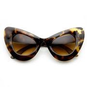 zeroUV Retro Mod Super Trendy Women's Fashion Cat Eye Sunglasses 9233 Sunglasses White Smoke Tortoise