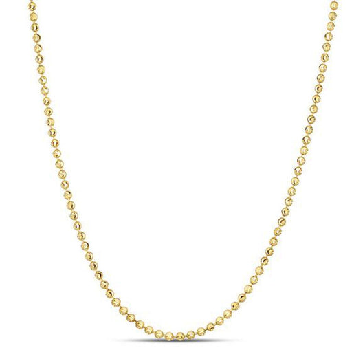 Bids.com Moon Cut Bead Chain in 14k Yellow Gold (2.00 mm) Necklaces White Smoke 16 / Yellow Gold,18 / Yellow Gold,20 / Yellow Gold,24 / Yellow Gold