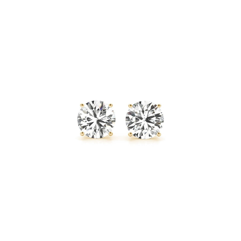 Bids.com 1 1/2 cttw Certified IGI Lab Grown Round Diamond Stud Earrings 14k Yellow Gold (G/VS2) Earrings White Smoke Yellow Gold