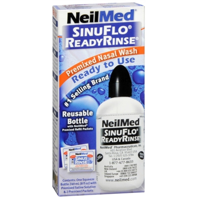 NeilMed NeilMed Sinuflo Ready Rinse Premixed Nasal Wash Kit Health & Beauty Light Gray