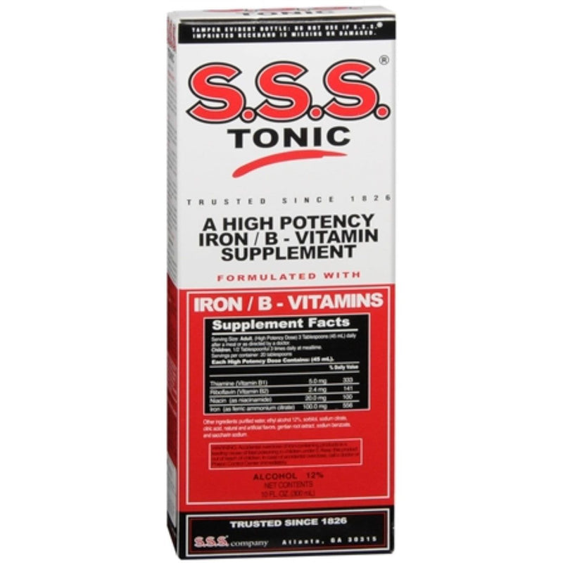 SSS Tonic SSS Tonic High Potency Iron/B Vitamin Supplement 10 Oz Vitamins & Supplements Lavender