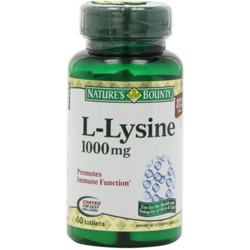 Nature's Bounty Nature's Bounty L Lysine, 1000 Mg, Coated Tablets Vitamins & Supplements Light Gray