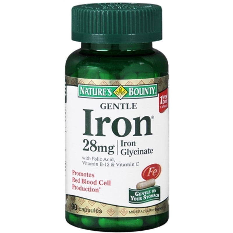 Nature's Bounty Nature's Bounty Gentle Iron 28 Mg - 90 Capsules Vitamins & Supplements White Smoke