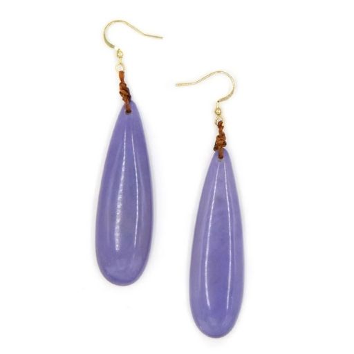 Caribbean Emerald Caribbean Emerald Teardrop Earrings Accessories White Smoke Purple