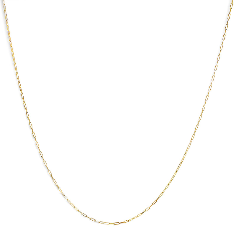 Bids.com Unisex Solid 14K Yellow Gold 1.5mm Paperclip Chain Necklace - 18 Inches Necklaces White Smoke Yellow.Gold / 18,White.Gold / 18,Rose.Gold / 18