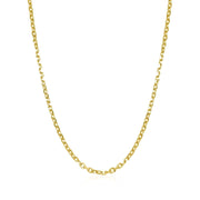 Bids.com 18k Yellow Gold Diamond Cut Cable Link Chain (1.90 mm) Necklaces White Smoke 18 / Yellow Gold,20 / Yellow Gold,24 / Yellow Gold
