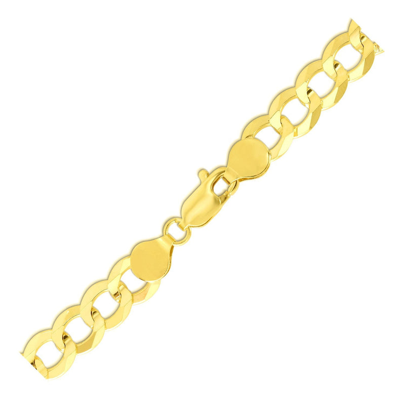 Bids.com 7.0mm 10k Yellow Gold Curb Bracelet Bracelets White Smoke 8.5 / Yellow Gold