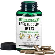 SiberianGreen.com Siberian Green Herbal Colon Detox - 90 Capsules Herbs White Smoke