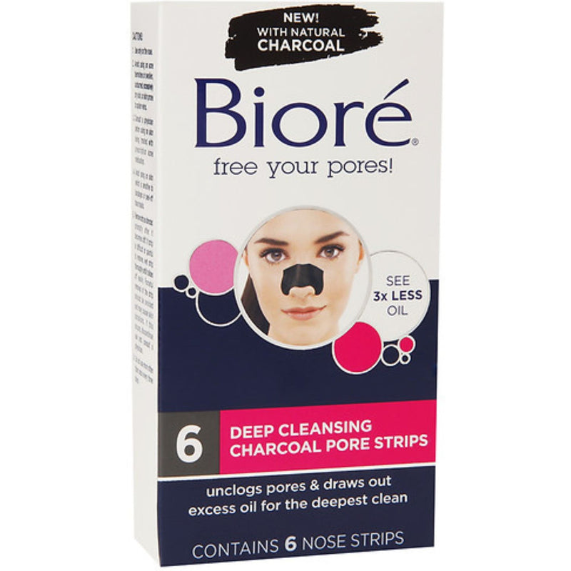 Biore Biore Pore Strips, Deep Cleansing, Charcoal, Oil Control Skin Care Lavender