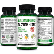 SiberianGreen.com Rasputin Herbs with Horny Goat Weed Maca Root Complex 60 Caps Herbal White Smoke